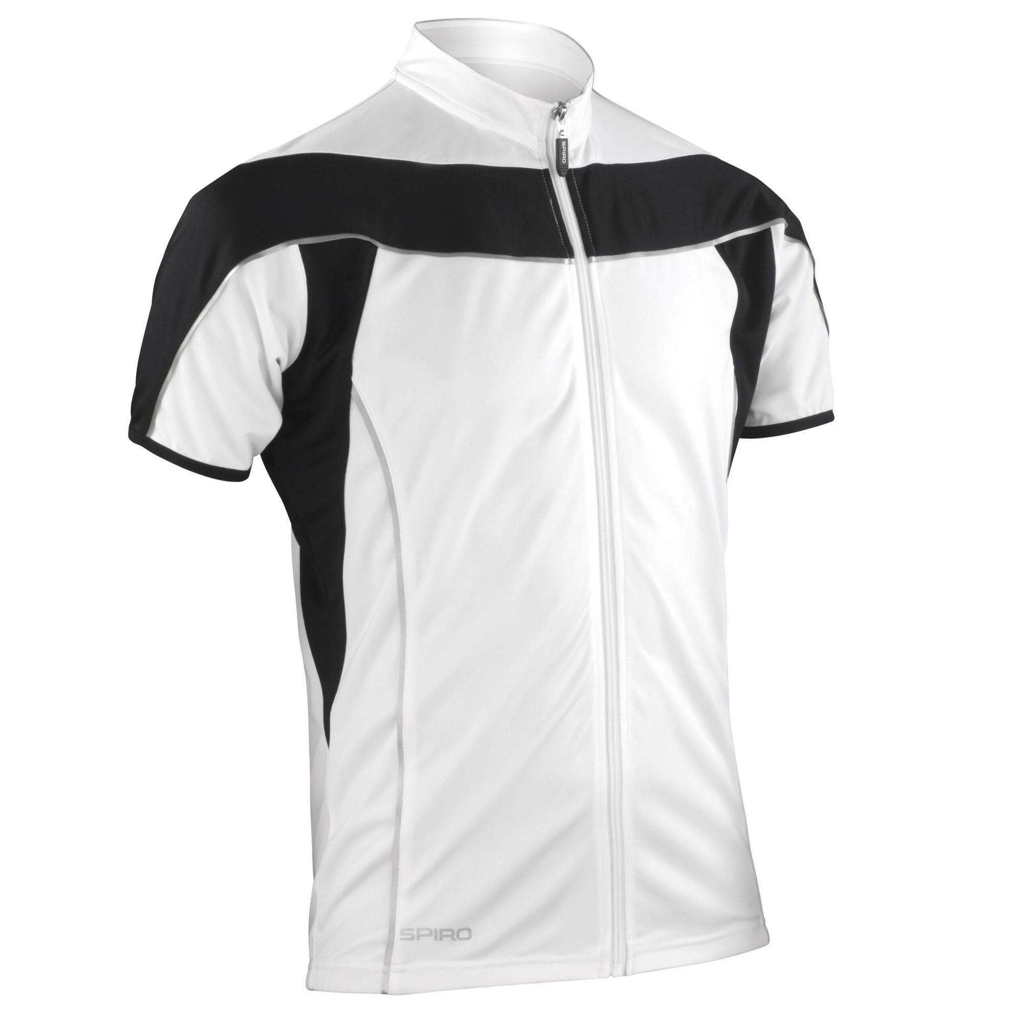 Casaco de desempenho com fecho de correr para homem branco / preto