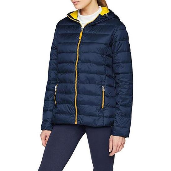 Urban Snowbird Veste Rembourrée À Capuche Homme (Bleu Marine/Jaune)