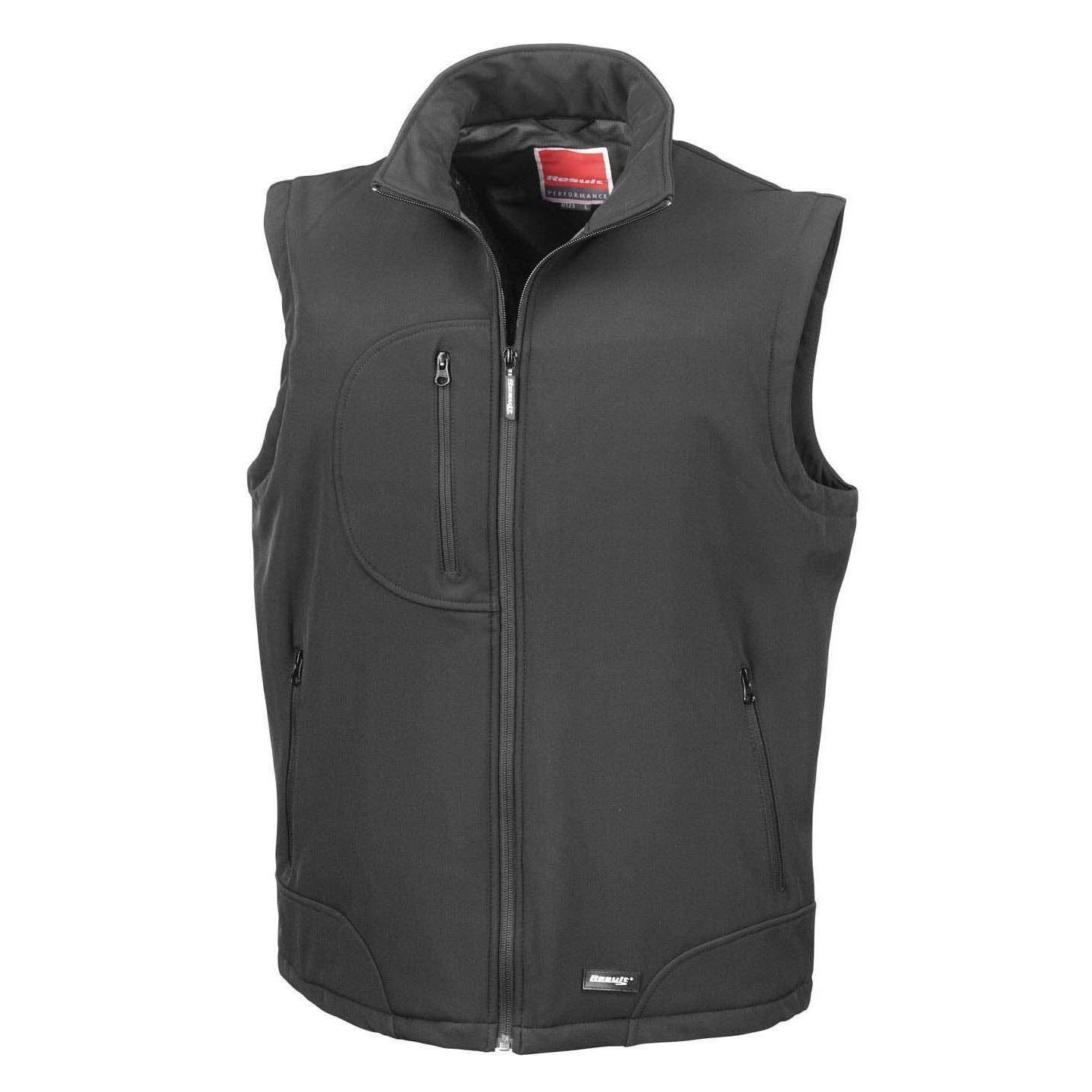 Gilet Sportivo Softshell Impermeabile E Traspirante Uomo Result Nero 2/3