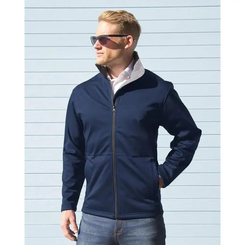 Core Mens Soft Shell 3 Layer Waterproof Jacket (Navy Blue)