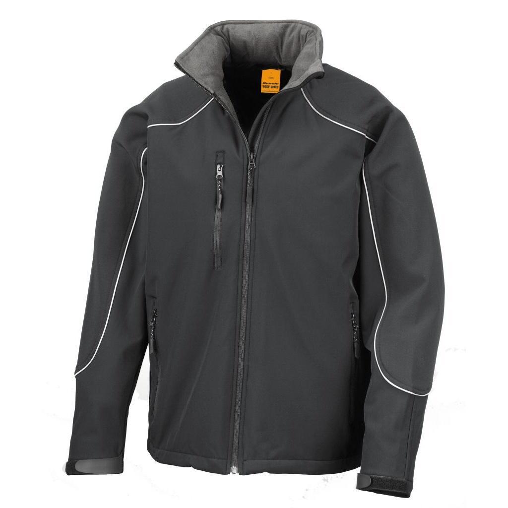 Ice Giacca Softshell Impermeabile Con Cappuccio Uomo Result Nero 2/4