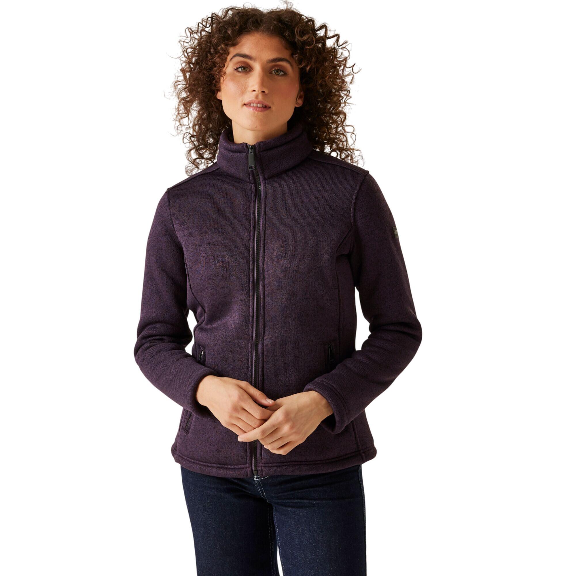Veste Polaire RAZIA Femme (Prune Sombre / Noir) 3/4