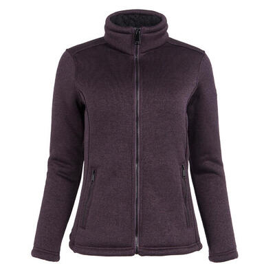 Dames razia ii full zip fleece jacket (diepe pruim/zwart)