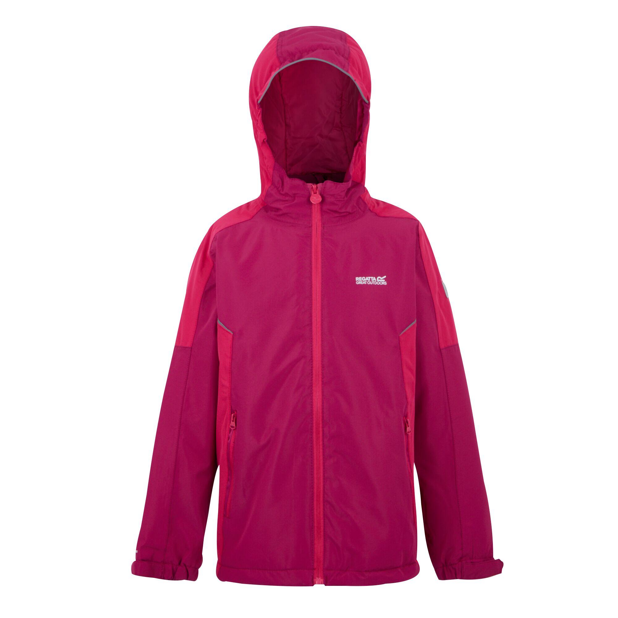 Regatta - Veste Imperméable Hurdle Enfant (rose Baie / Rose Fluo) - Veste - Rose - 4 À 6 Ans - Decathlon