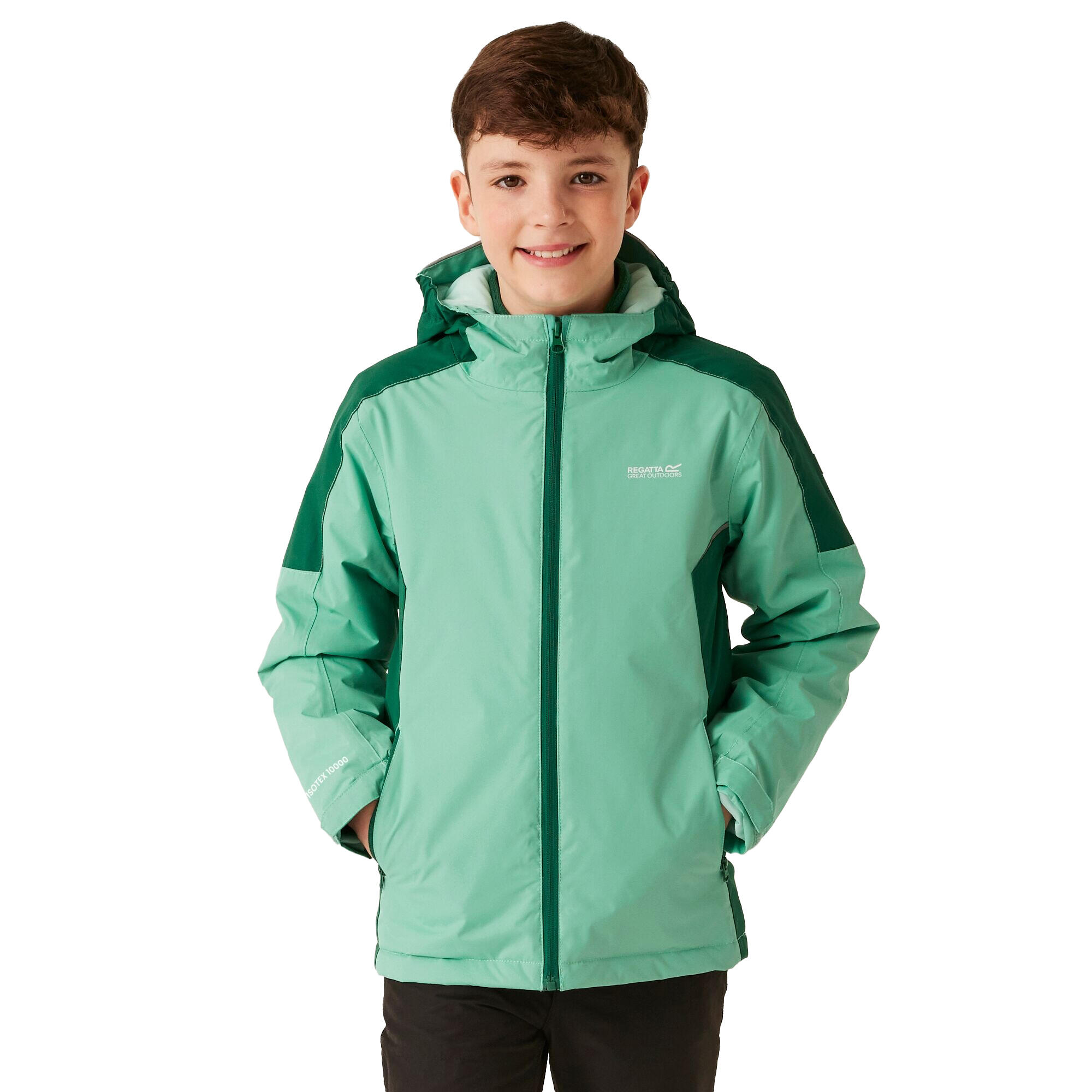 "Hurdle V" Jacke, wasserfest für Kinder Grün/Regenwald 3/5