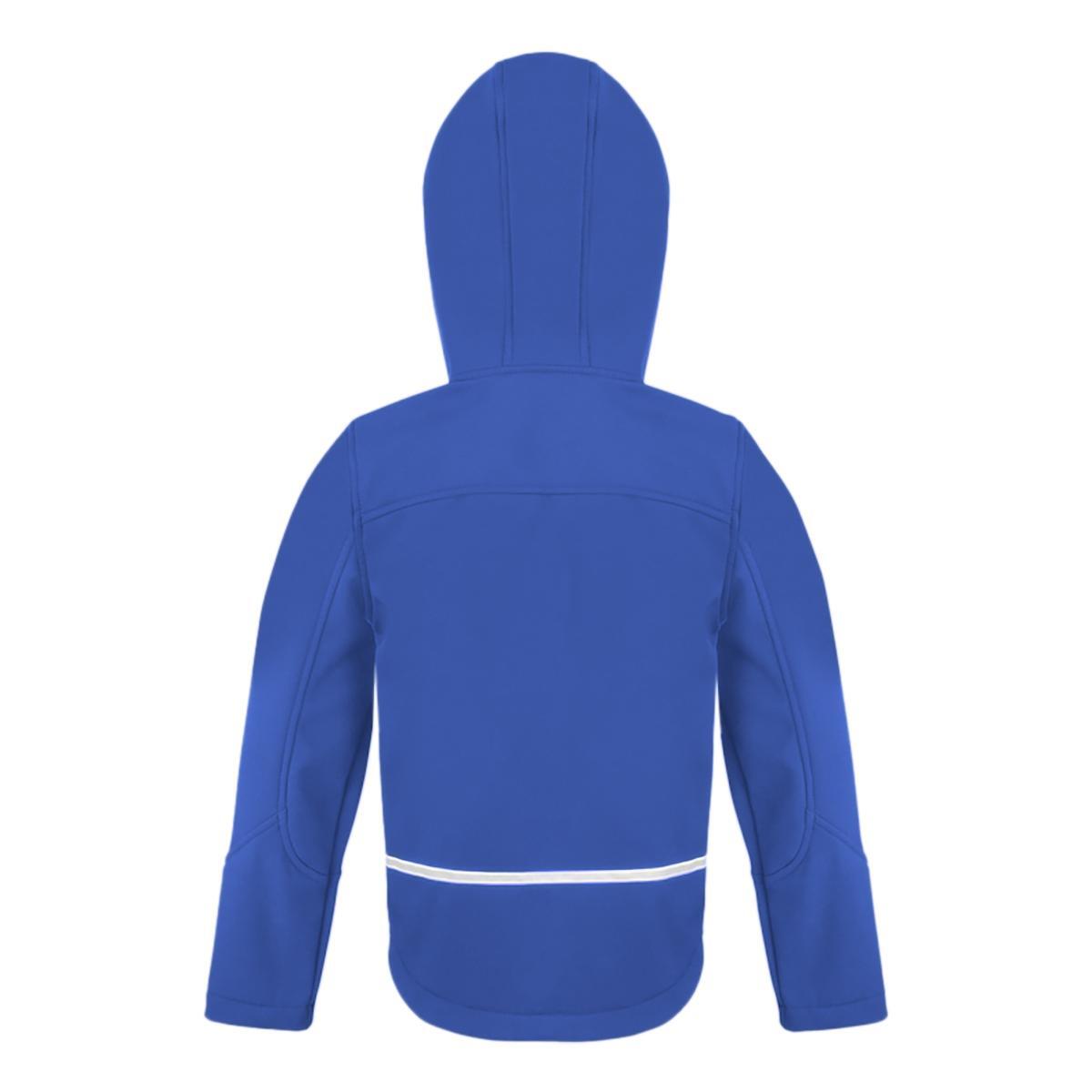 Core Kids Unisex Junior Hooded Softshell Jacket (Azul Royal/Azul Marinho) 2/3
