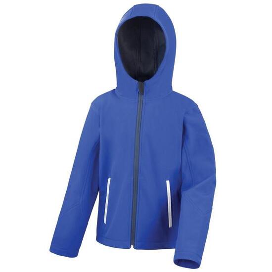 Veste Légère À Capuche Enfant Unisexe (Bleu Roi/Bleu Marine)