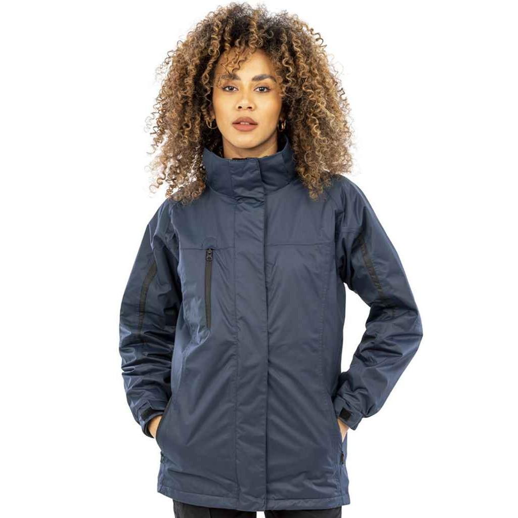 Veste 3 En 1 Journey Womens/Ladies (Bleu Marine / Noir) 3/4