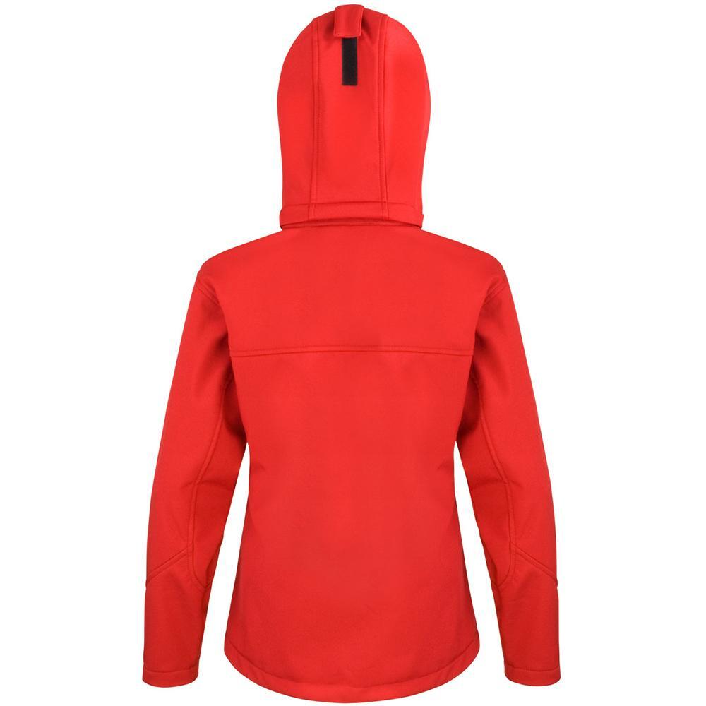 Core WoHomem/Ladies Lite Hooded Softshell Jacket (Vermelho/Preto) 3/4