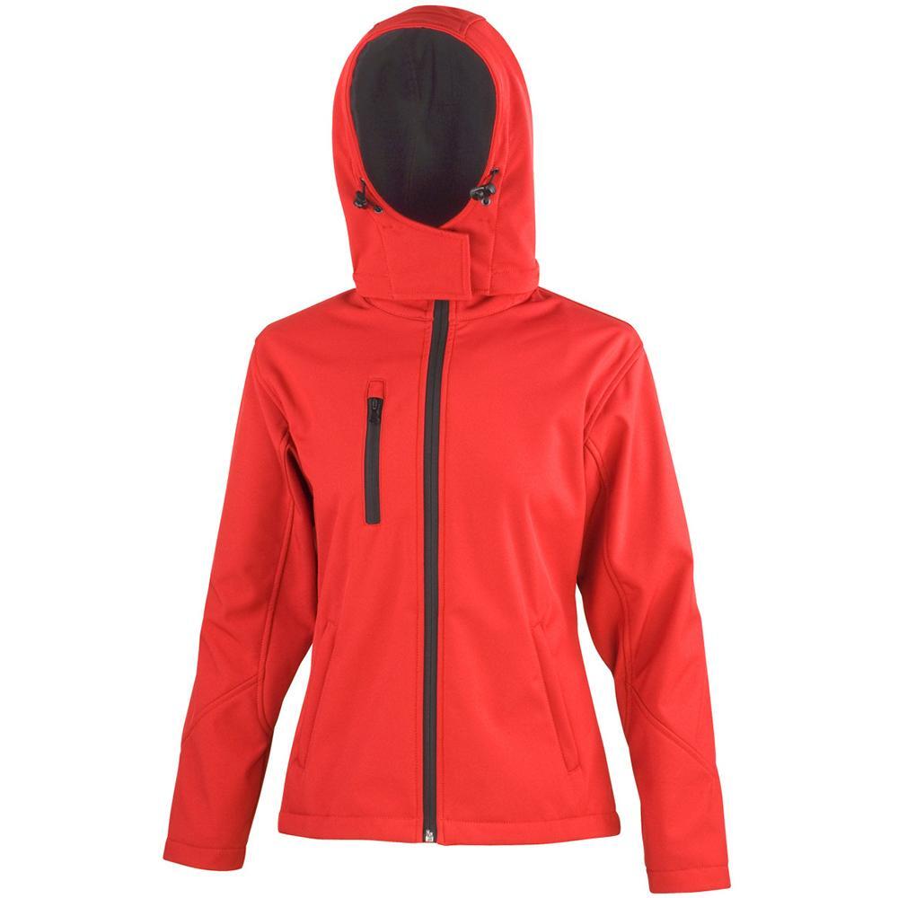 Core WoHomem/Ladies Lite Hooded Softshell Jacket (Vermelho/Preto) 2/4