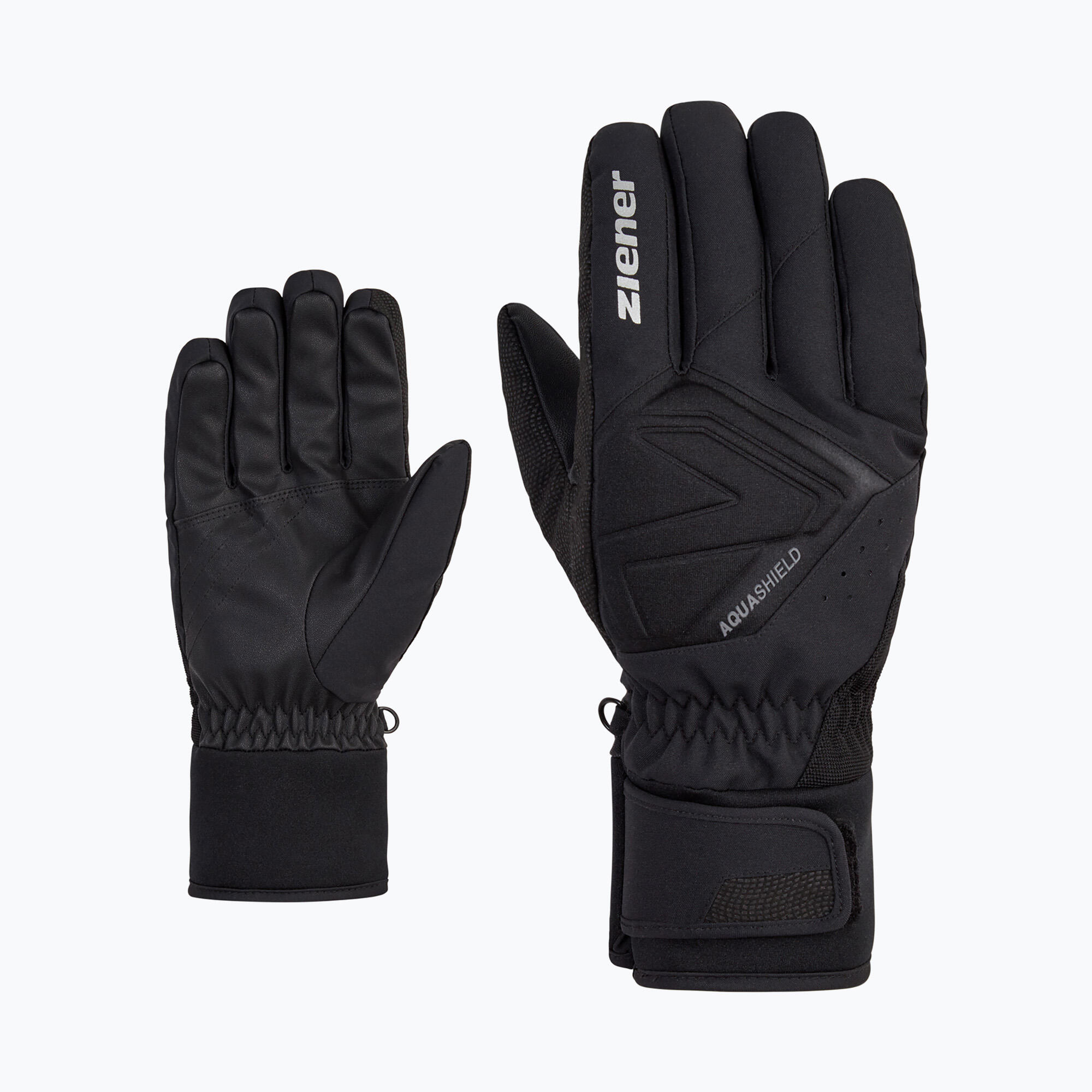 Gants d'hiver pour hommes  - Ziener GATIS AS® Alpine 100% Noir 5/5