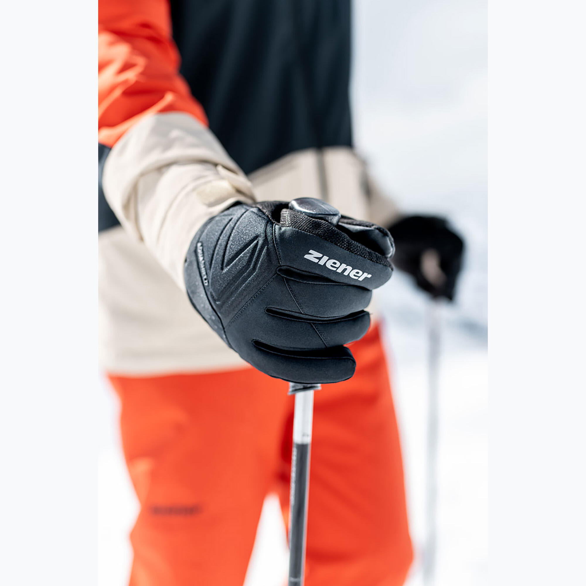 Gants d'hiver pour hommes  - Ziener GATIS AS® Alpine 100% Noir 4/5