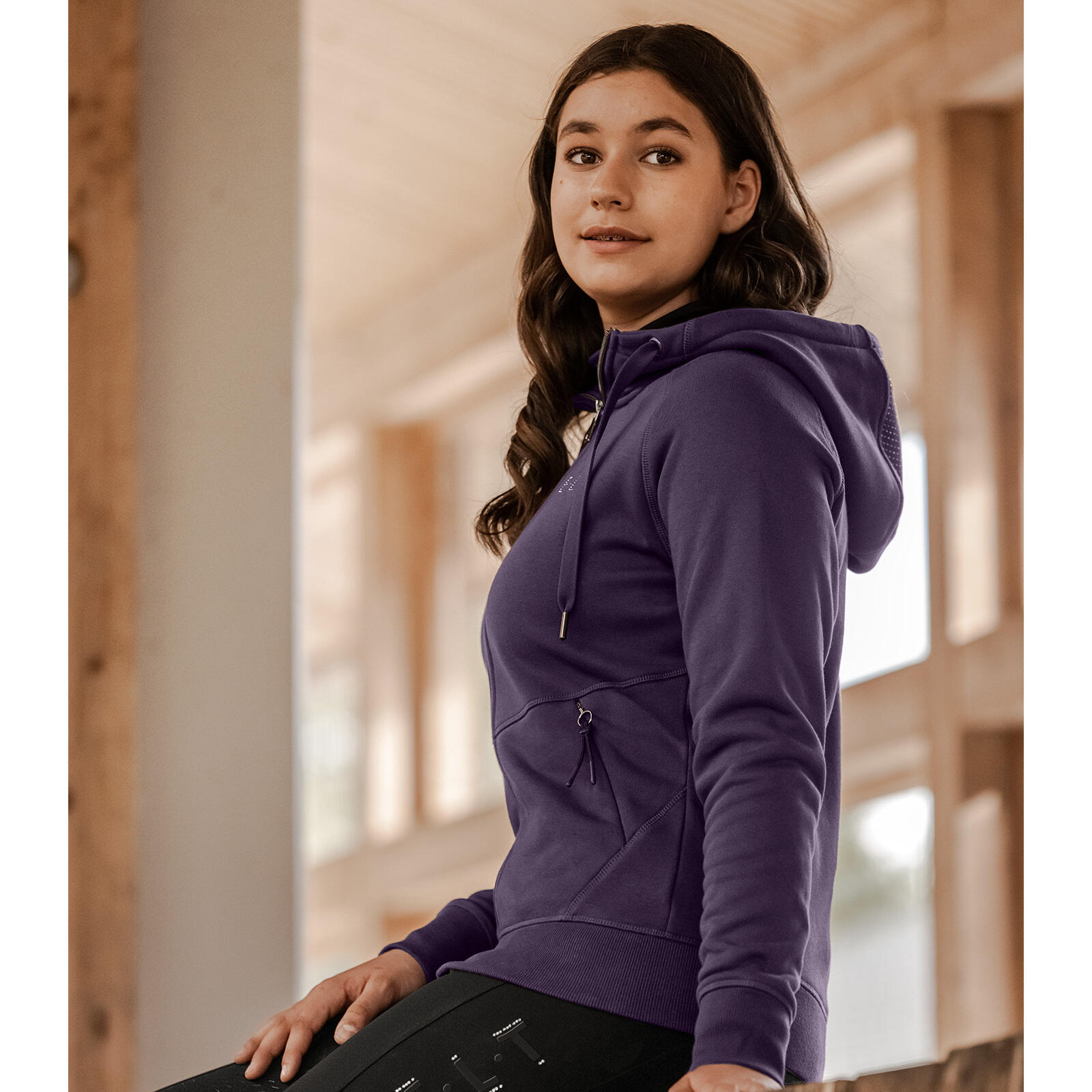 Sudadera con capucha y cremallera completa para equitación ELT Orlando 4/4