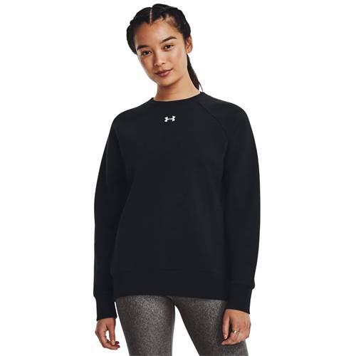 Under Armour Women's Rival Fleece Black Sweatshirt 3/6