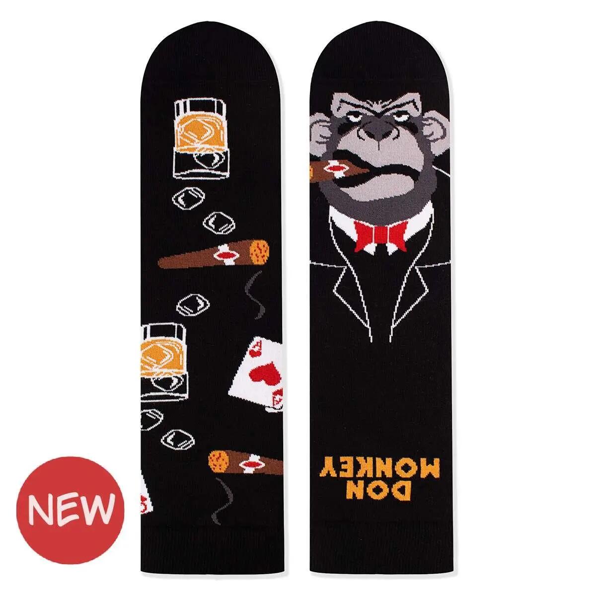 Sosete bumbac Arty Socks Don Maimuta Negru 5/5
