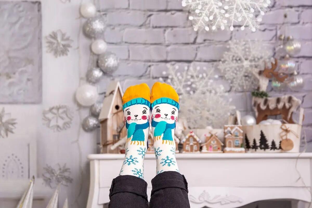 Sosete bambus de craciun Comfort Feet Socks CHRISTMAS RABBIT 4/5