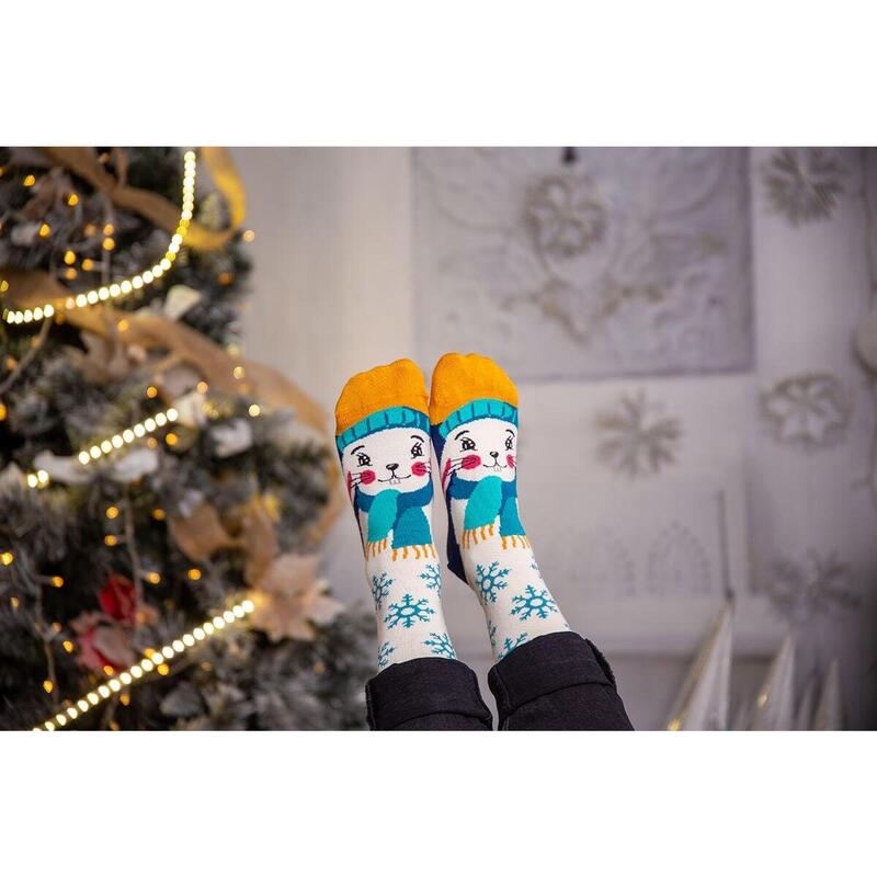 Sosete bambus de craciun Comfort Feet Socks CHRISTMAS RABBIT