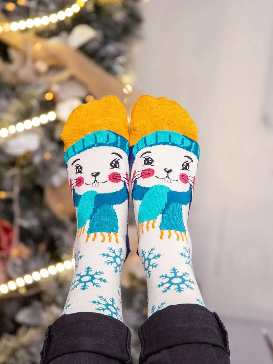 Sosete bambus de craciun Comfort Feet Socks CHRISTMAS RABBIT 3/5