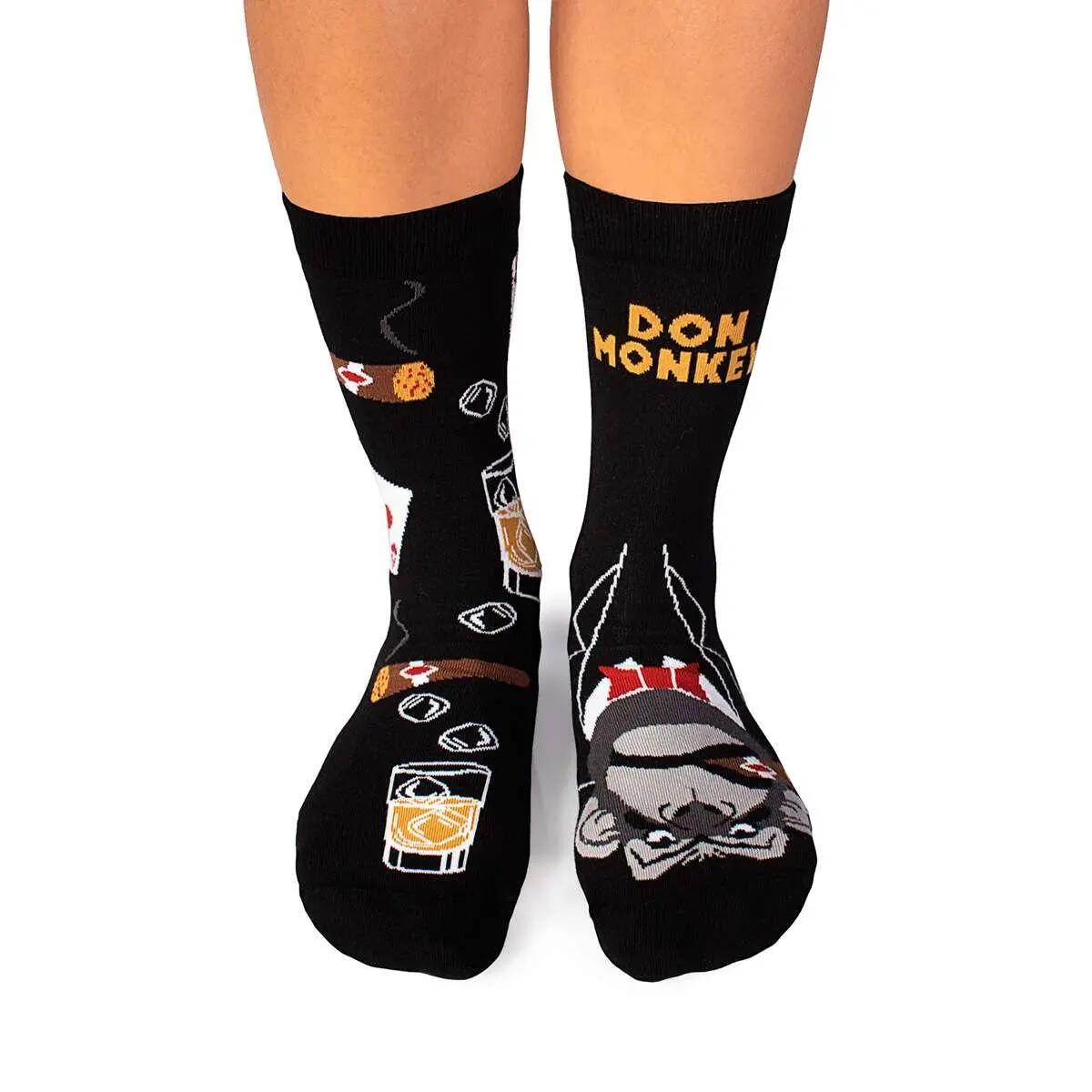 Sosete bumbac Arty Socks Don Maimuta Negru 2/5