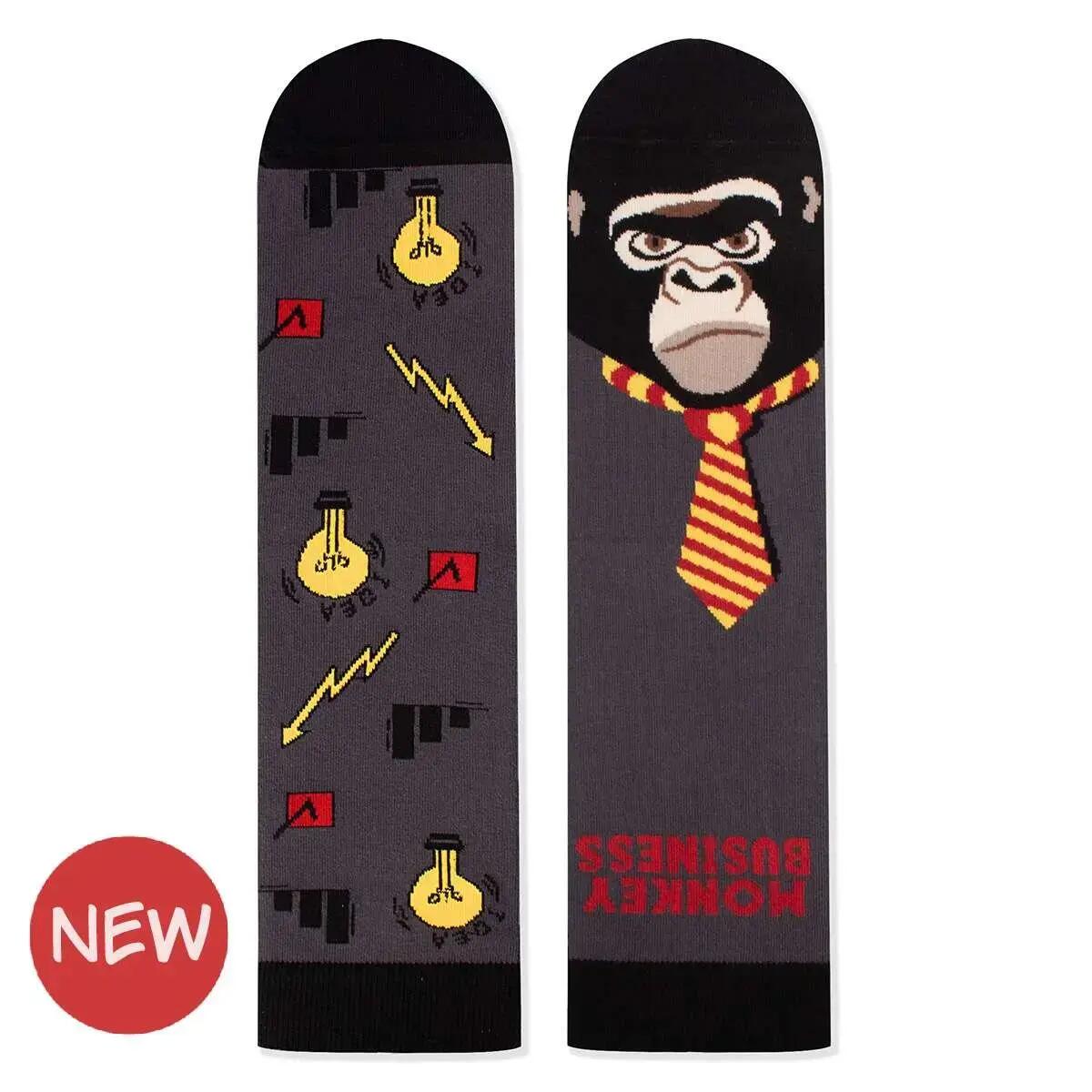 Sosete bumbac Arty Socks Maimuta Afacerista Antracit 6/6