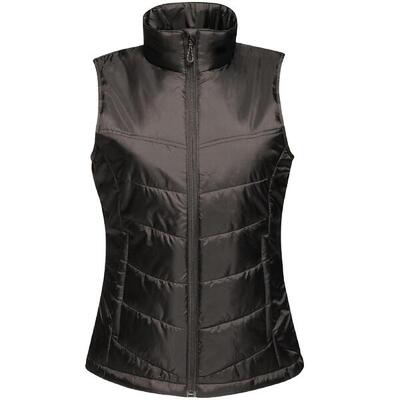 Vrouwen/dames fasegeïsoleerde bodywarmer (zwart)
