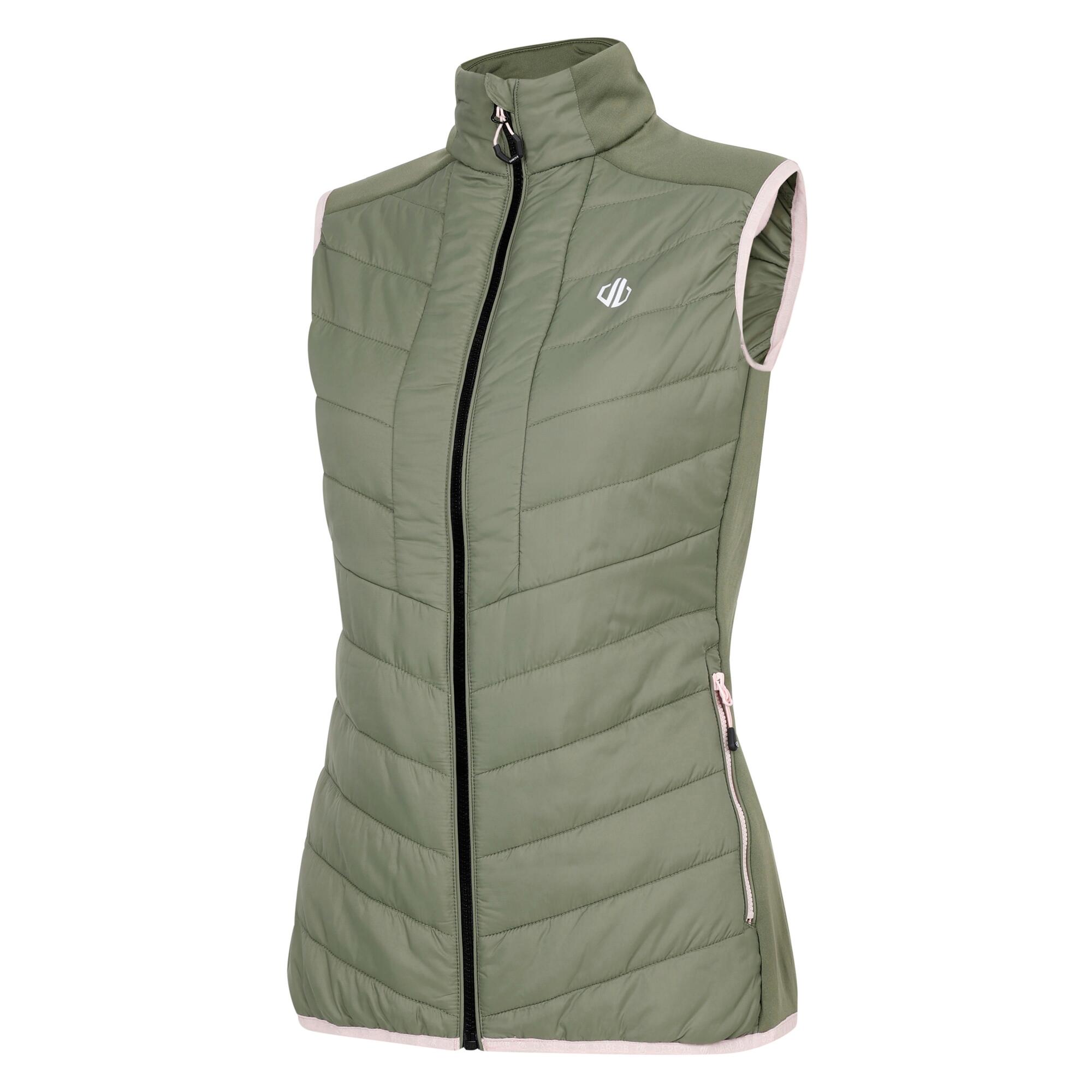 Womens/Ladies Liven Baffled Gilet (Olivine Green) 3/5