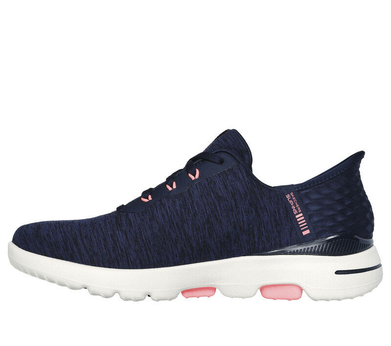 Skechers GO GOLF Walk 5 Slip Ins Zapato de Golf Mujer, Navy/Rosa 3/5