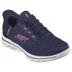 Chaussures de golf pour femmes Skechers GO GOLF Walk 5 Slip Ins, Navy/Pink
