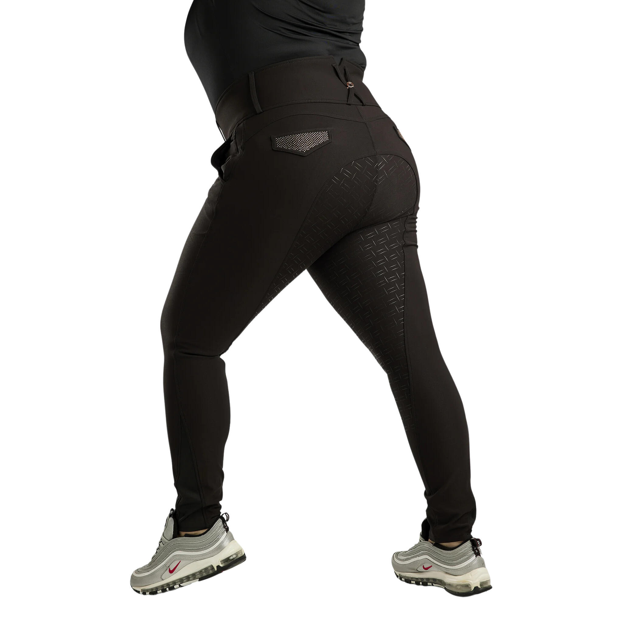 Pantalon équitation de concours full grip avec curve femme Montar Briella 2/3
