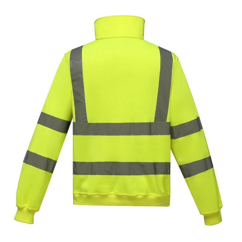 Uniseks HiVis Sweatshirt met Kwartrits voor Volwassenen (Geel)