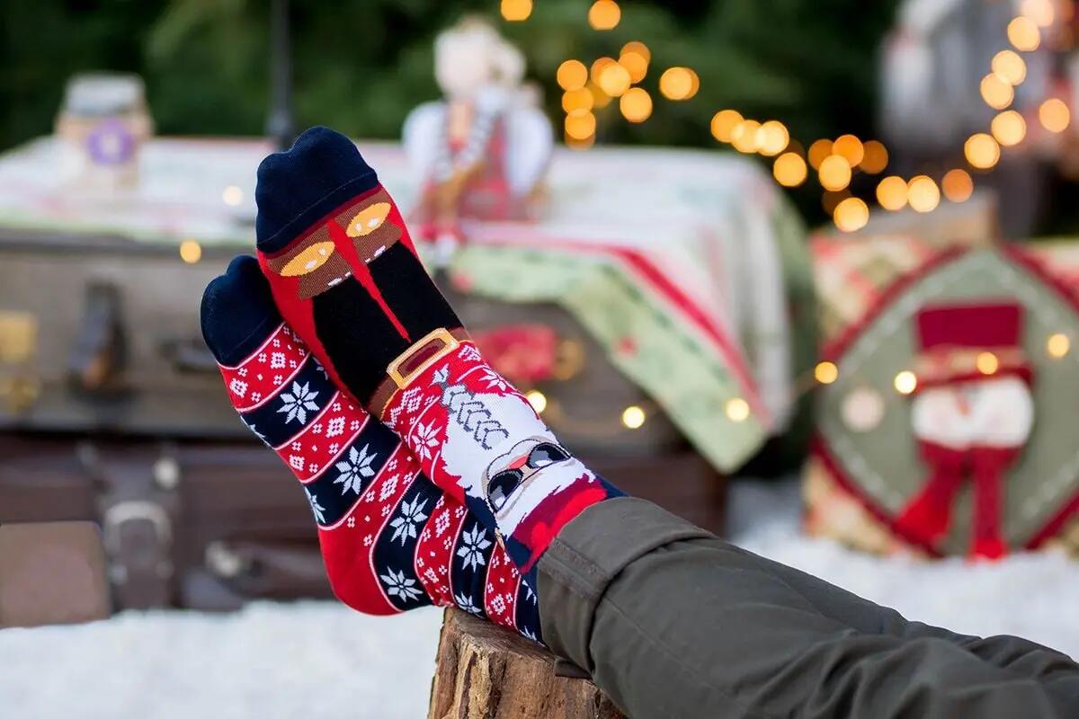 Sosete bumbac de Craciun Cool Santa 4/7