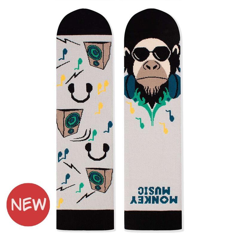Sosete bumbac Arty Socks Maimuta DJ Albastru pal