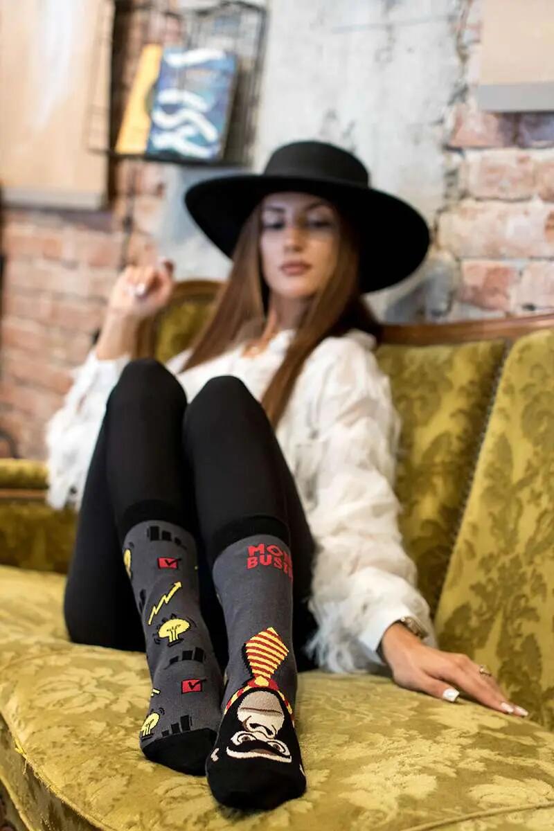 Sosete bumbac Arty Socks Maimuta Afacerista Antracit 4/6