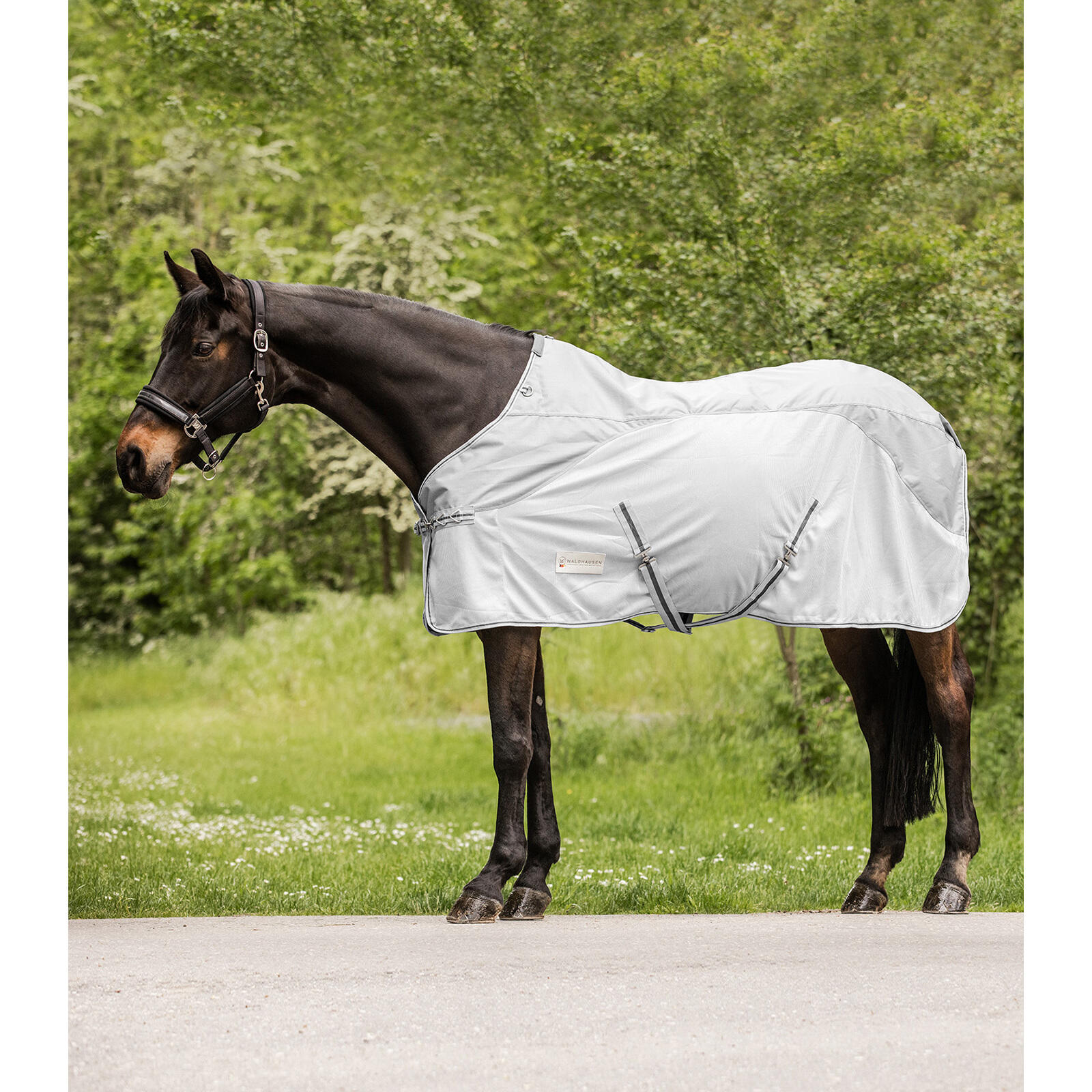 Waldhausen - Couverture Anti-mouches Pour Cheval Waldhausen Protect 0g - Couverture Cheval - Gris - 125 Cm - Decathlon