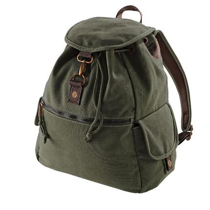 Vintage Sac À Dos 18 Litres (Vert Militaire)