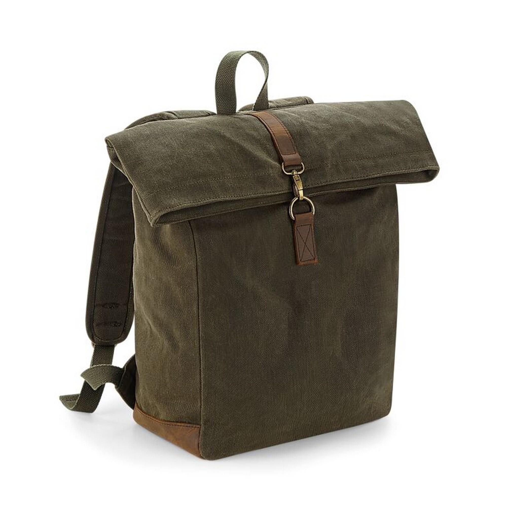 Quadra - Sac À Dos Heritage Leather Accents (vert Kaki) - Sac À Dos - Vert - Decathlon