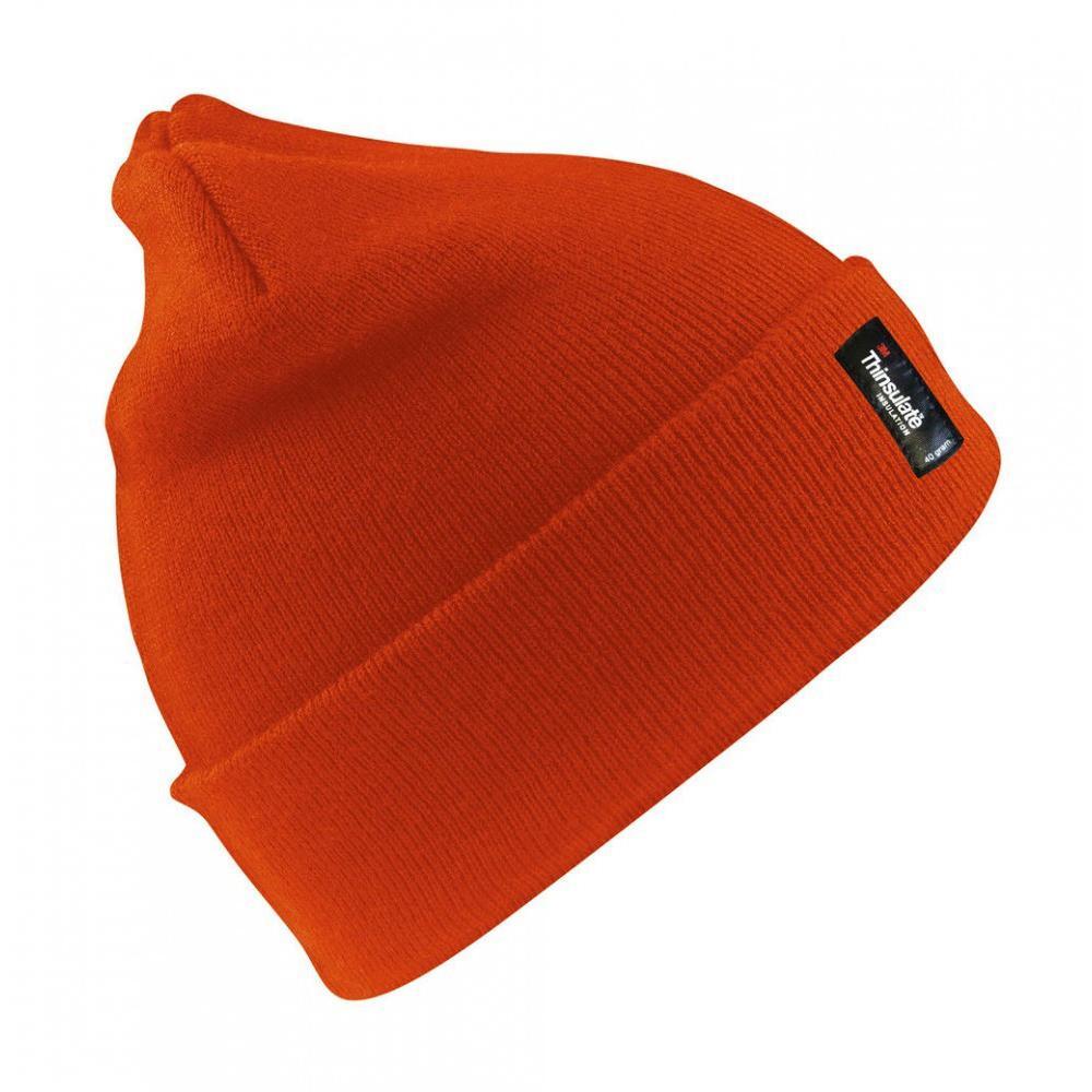 Ski Térmico Woolly/Winter Hat com Isolamento 3M Thinsulate (Laranja Alta 3/4