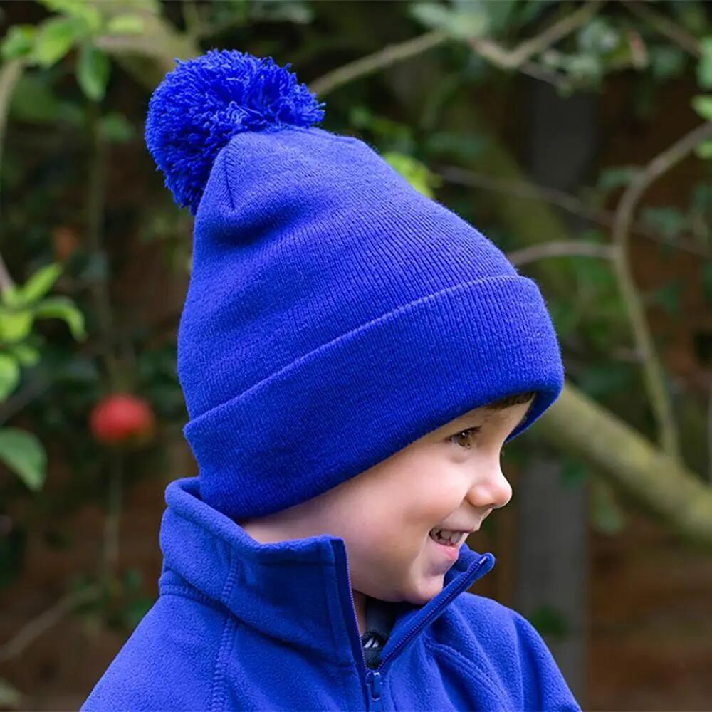 Womens/Ladies Winter Essentials Pom Pom Beanie (Royal Blue)