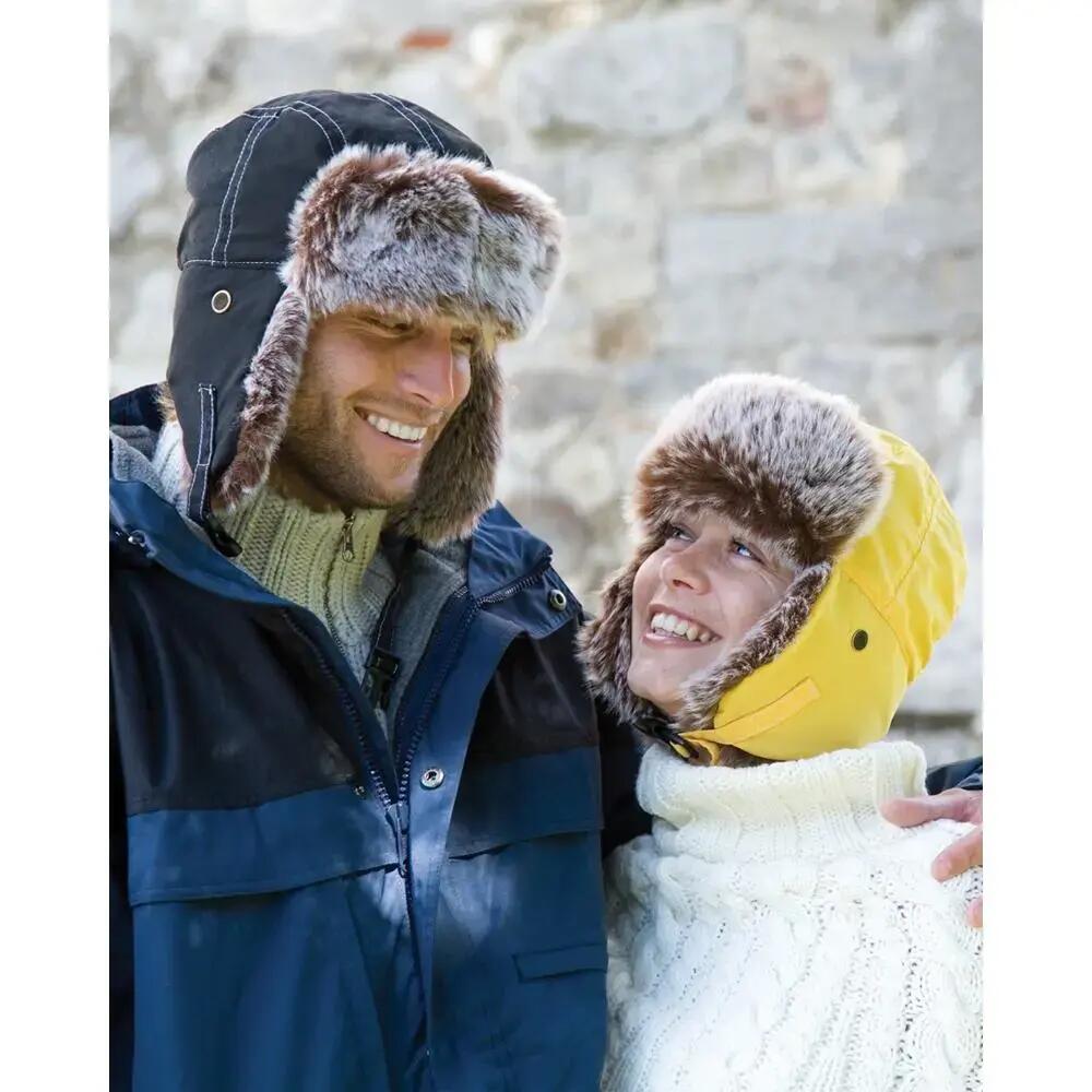 Unisex Classic Thermal Winter/Ski Sherpa Trapper Hat (Midnight Navy)