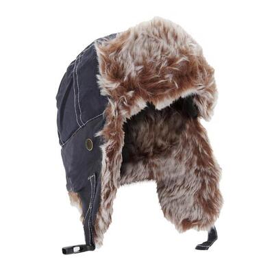 Unisex klassieke thermische winter/ski sherpa trapper hat (middernacht marine)