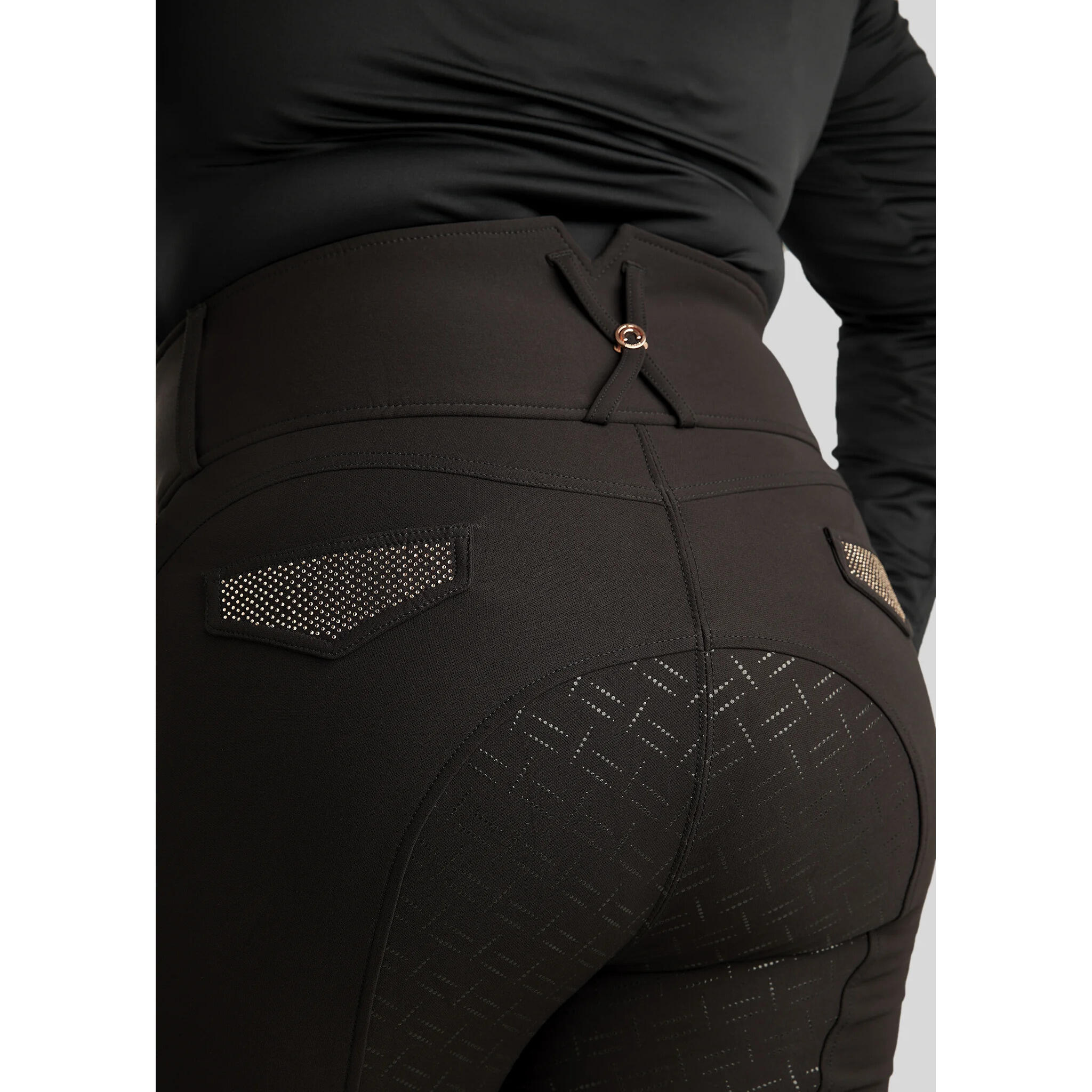 Pantalon équitation de concours full grip avec curve femme Montar Briella 3/3