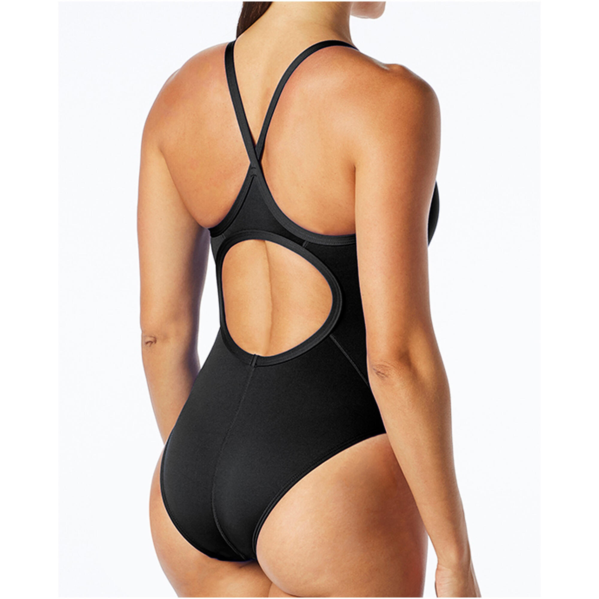 TYR DiamondFit Durafast Elite Solid Swimsuit - Black 2/7