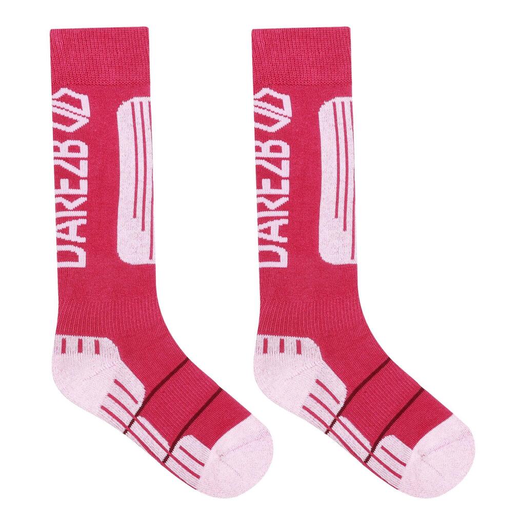 Childrens/Kids Technical Ski Socks (Berry Pink/Crystal Rose)