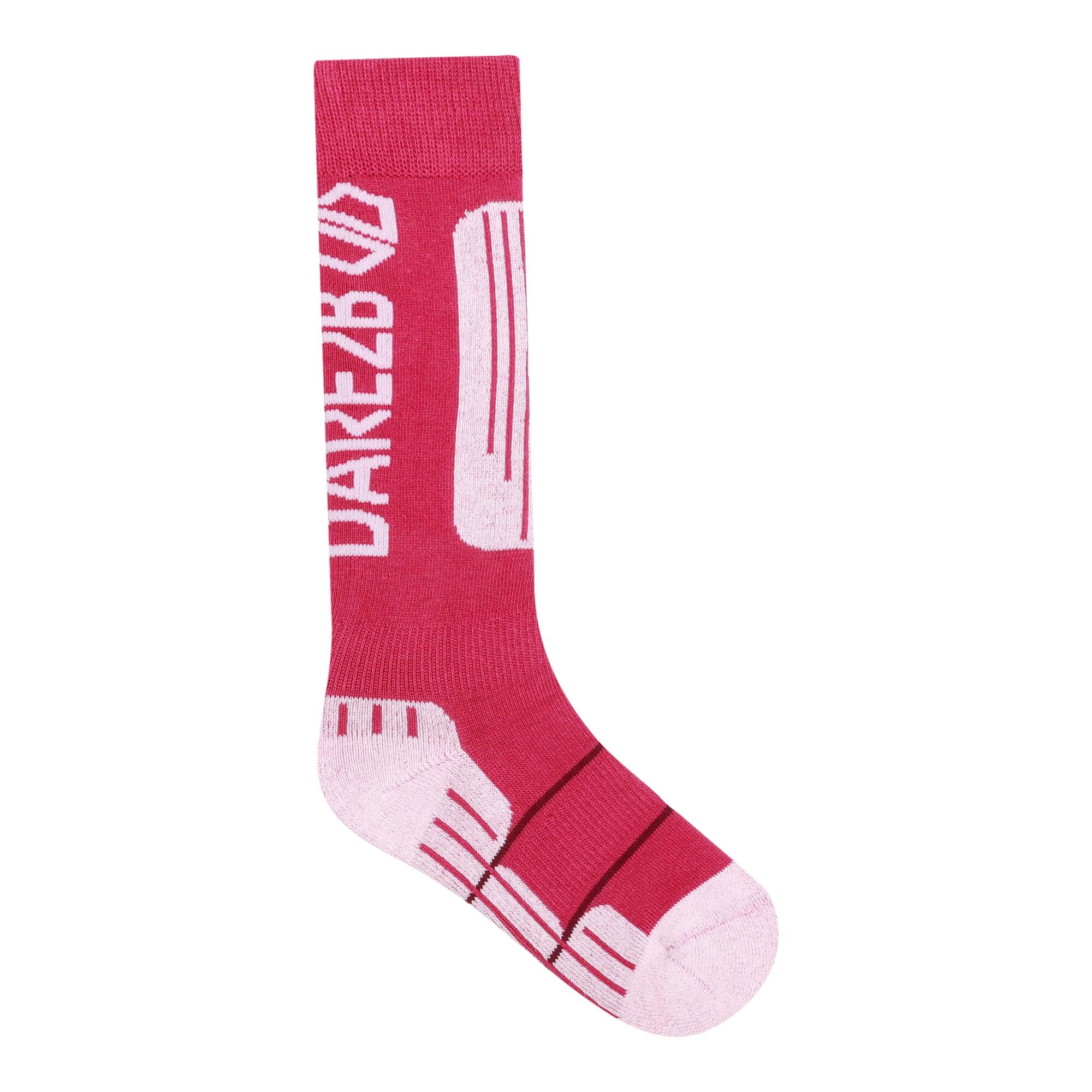 Chaussettes De Ski Enfant (Rose Baie / Rose Cristal) 2/4