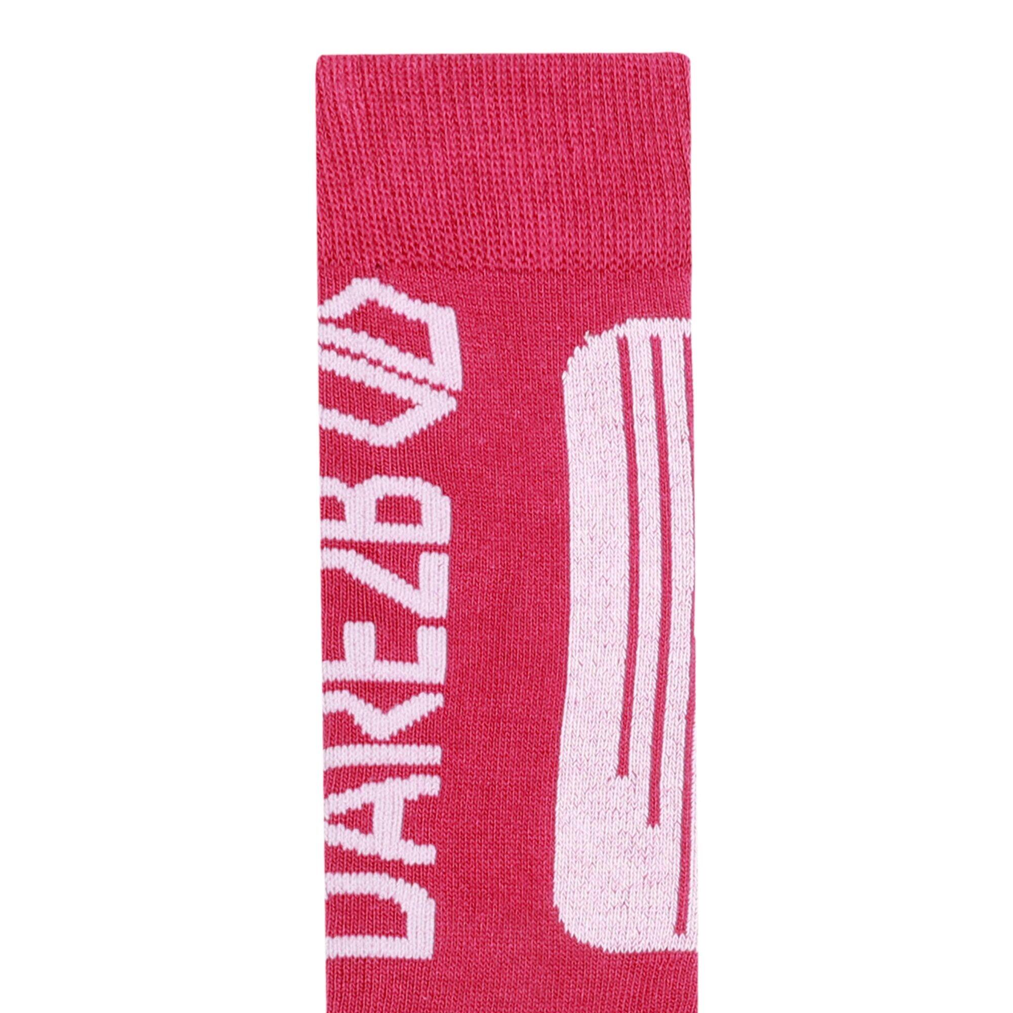Chaussettes De Ski Enfant (Rose Baie / Rose Cristal) 3/4