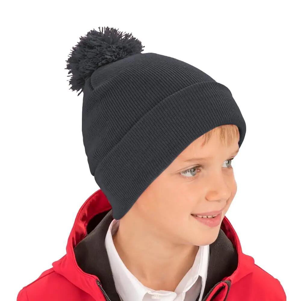 Womens/Ladies Winter Essentials Pom Pom Beanie (Grey)