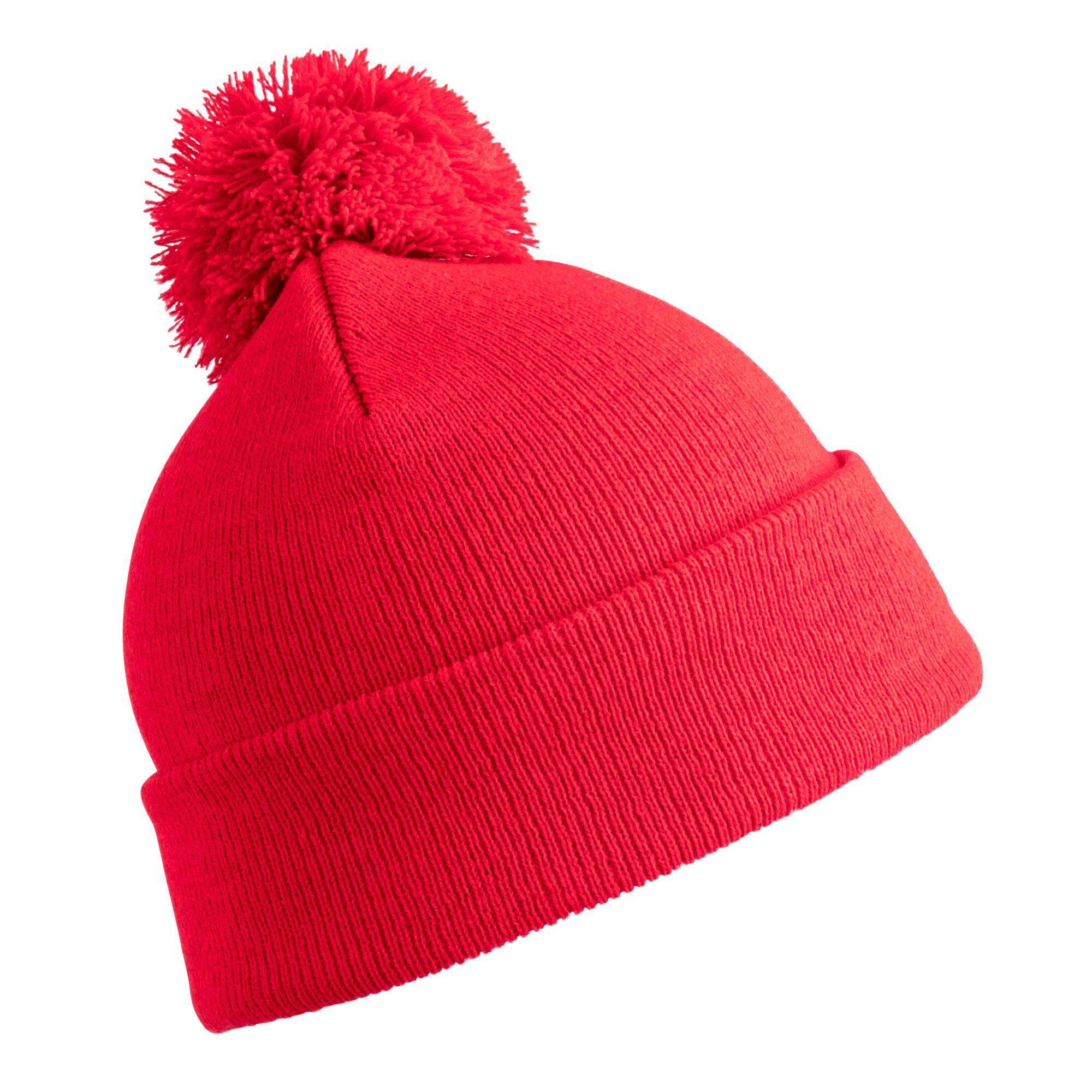 Gorro pom pom essentials para criança/criança vermelho