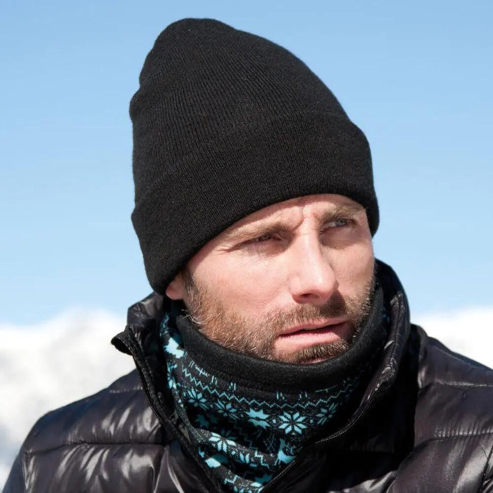 Unisex Lightweight Thermal Winter Thinsulate Hat (3M 40g) (Black)