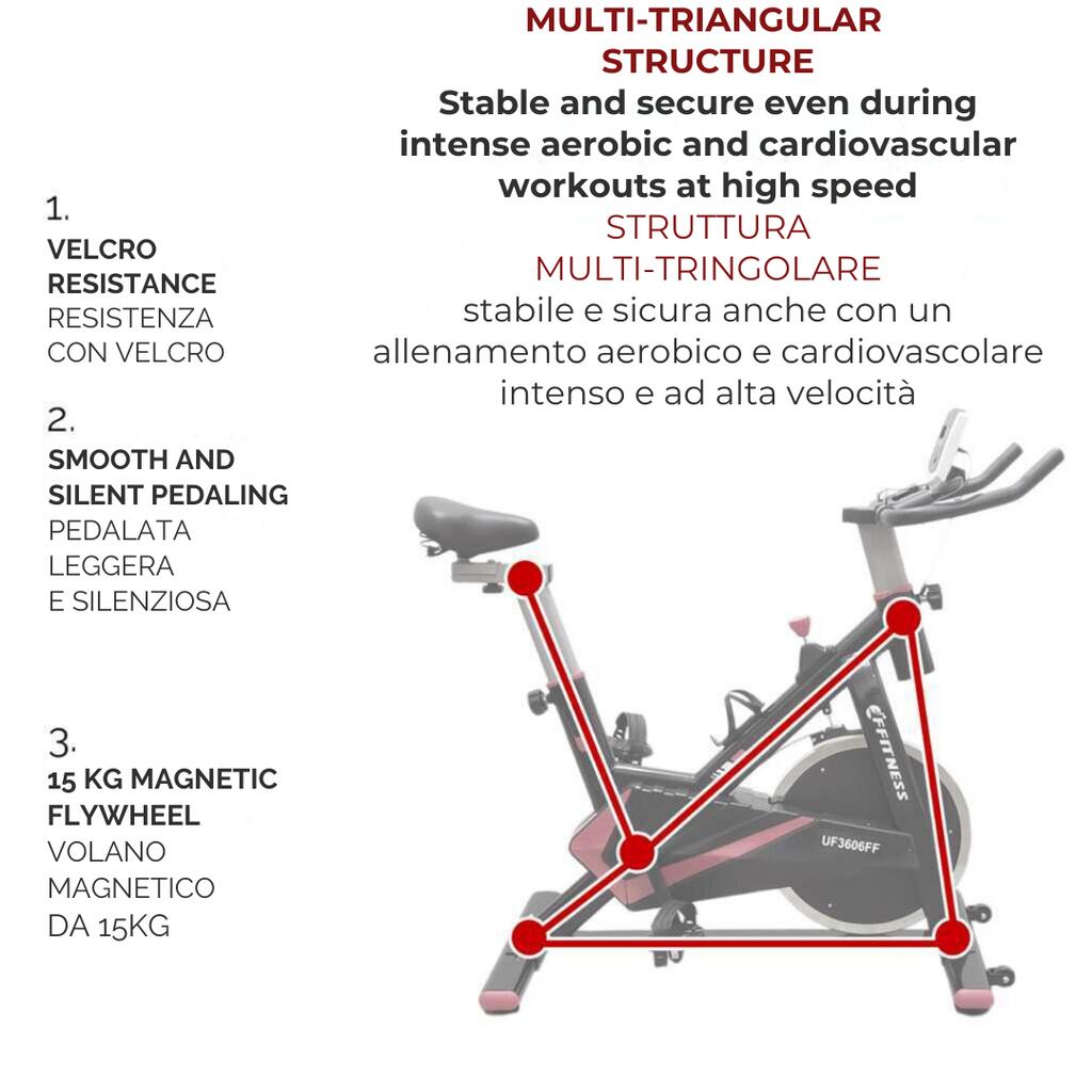 Spin Bike Indoor Cycling Fit FF FFITNESS Decathlon