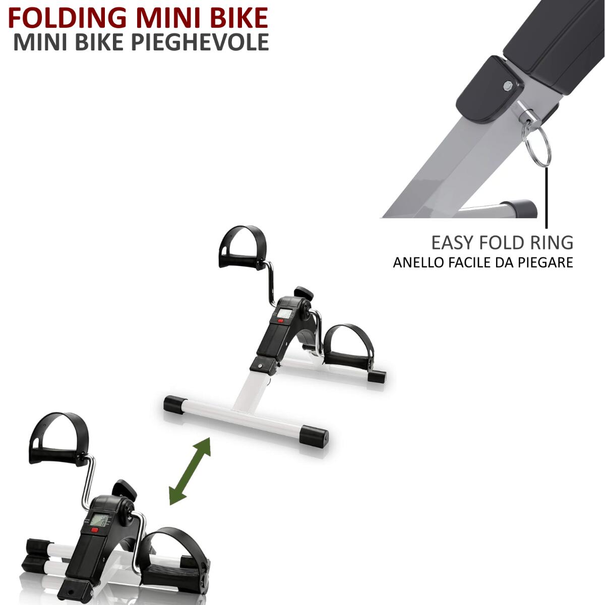 Mini Pédalier d'Appartement Bras et Jambes Résistance Réglable FF 6/7